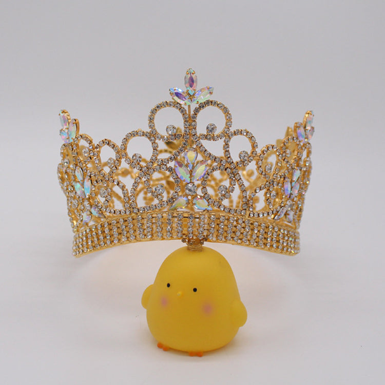 Luxury Beauty Full Round Women Tiaras And Crowns Comfortable Band Queen Crown