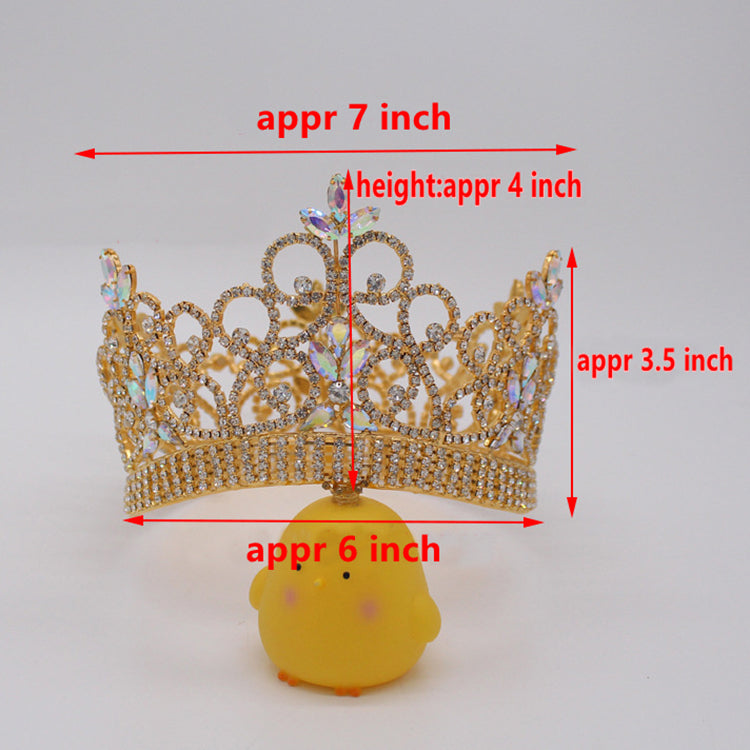 Luxury Beauty Full Round Women Tiaras And Crowns Comfortable Band Queen Crown