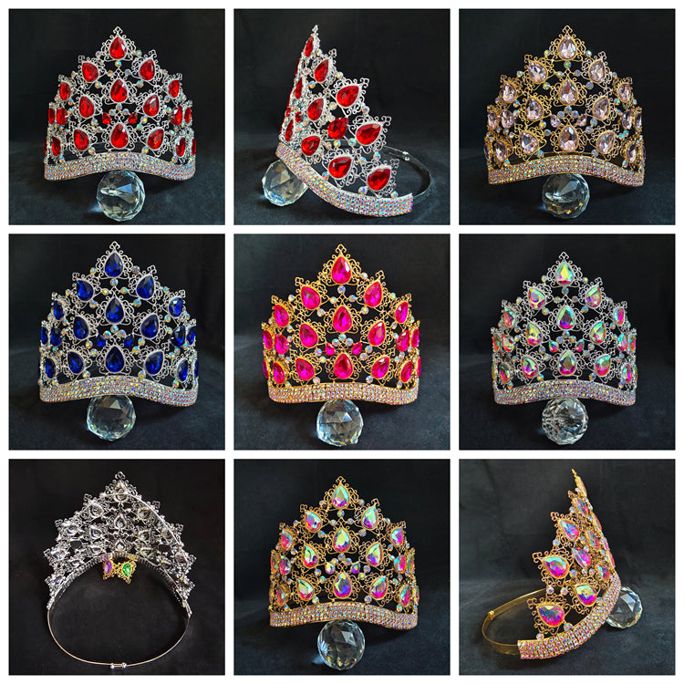 Luxury Crystal Bridal Crown Comfort Band Beauty Women Queen Crown