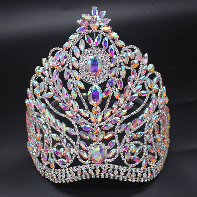 Luxury Wedding Tiaras And Crowns Large Tall Pageant Crown For Women