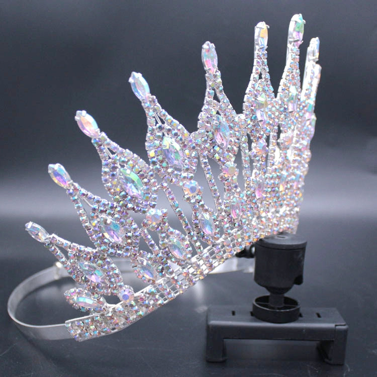 Gorgeous Rhinestone Pageant Crowns  Large High Quality Crystal Princess Tiaras And Crowns