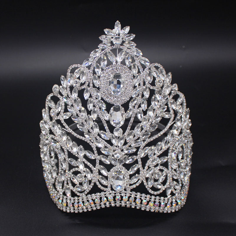 Luxury Wedding Tiaras And Crowns Large Tall Pageant Crown For Women