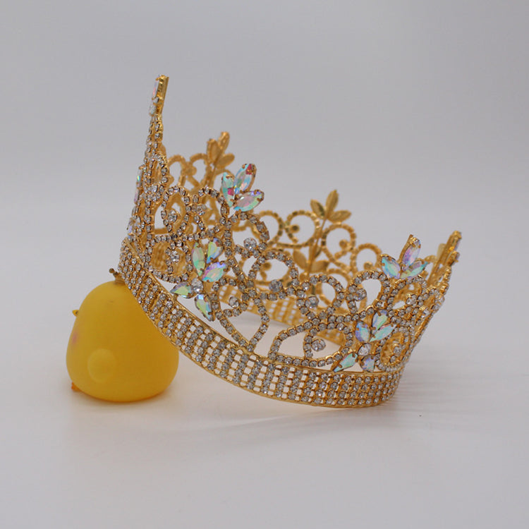 Luxury Beauty Full Round Women Tiaras And Crowns Comfortable Band Queen Crown