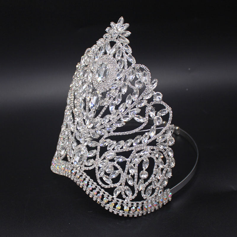 Luxury Wedding Tiaras And Crowns Large Tall Pageant Crown For Women