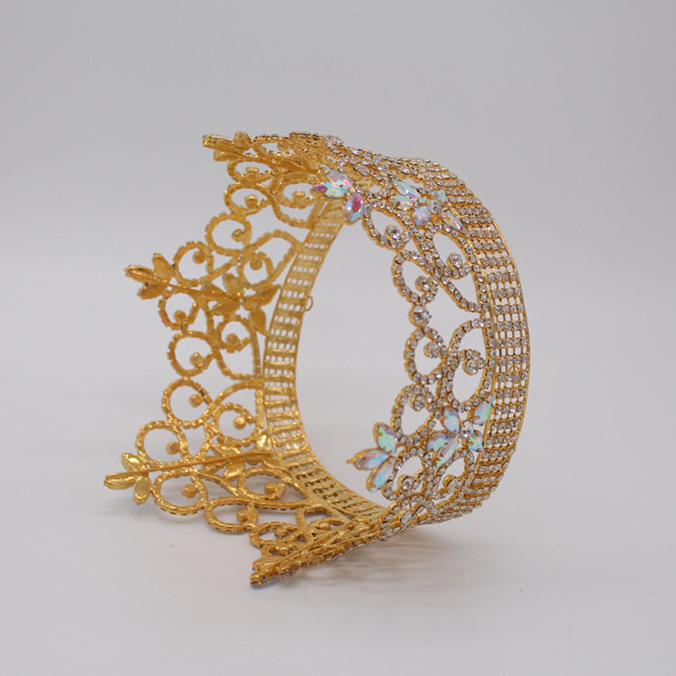 Luxury Beauty Full Round Women Tiaras And Crowns Comfortable Band Queen Crown