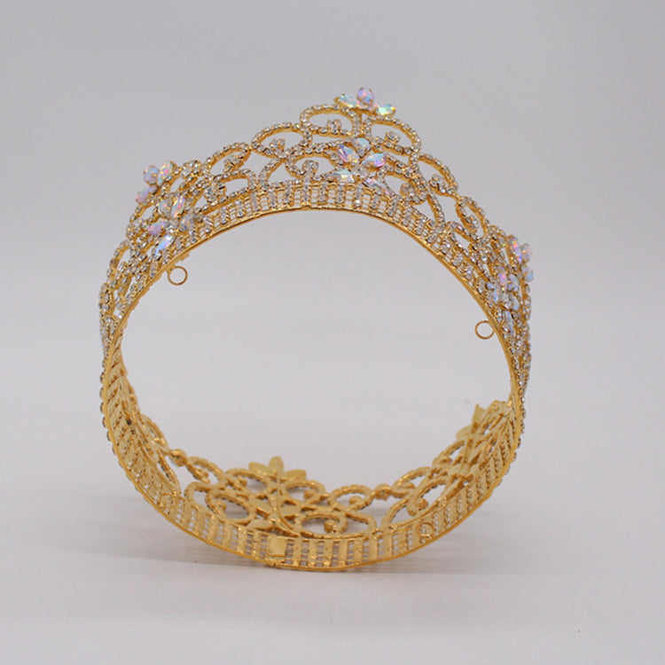 Luxury Beauty Full Round Women Tiaras And Crowns Comfortable Band Queen Crown