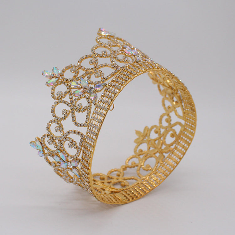 Luxury Beauty Full Round Women Tiaras And Crowns Comfortable Band Queen Crown