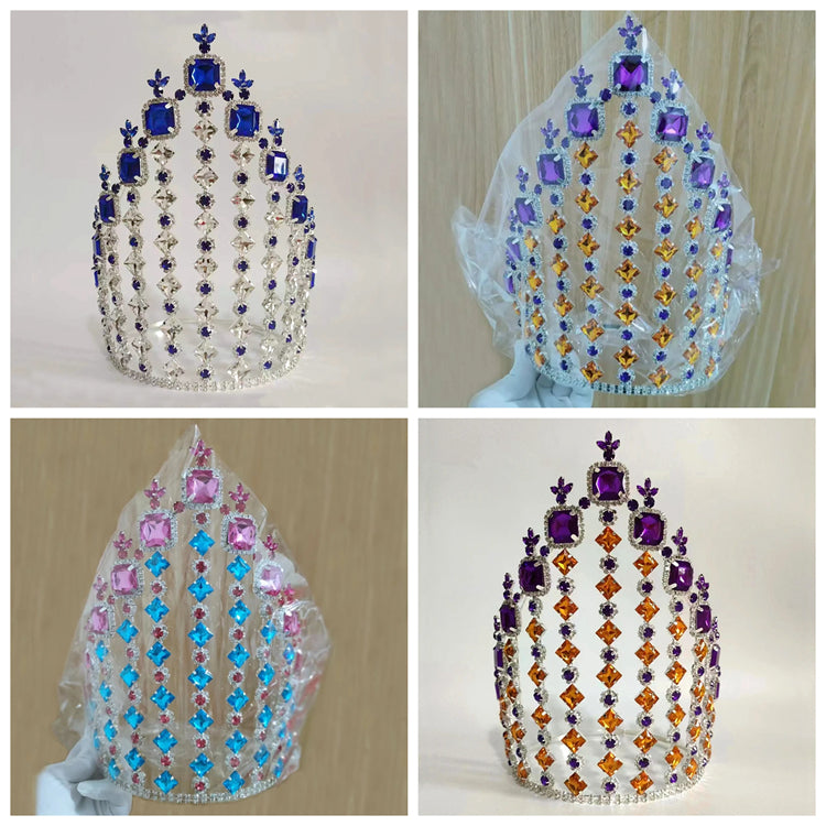 Women Tiaras  And Crowns Large Tall Beauty Pageant Crown