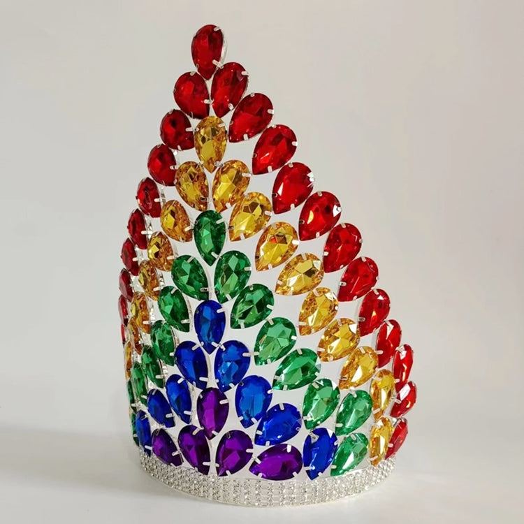 Gorgeous Crystal Pageant Tiaras And Crowns Large Tall Queen Crown For Women