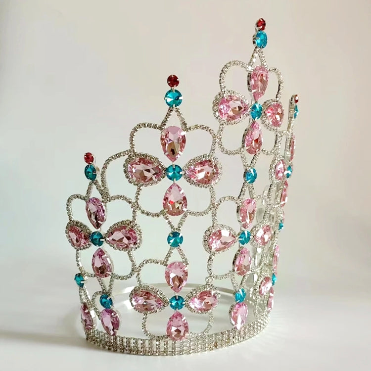 Large Tall Pageant Crowns High Quality Flower Queen Crown