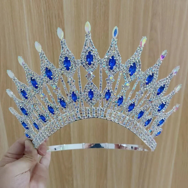 Beauty Queen crown Contoured Band Rhinestones Women Tiara For Pageant Or Party