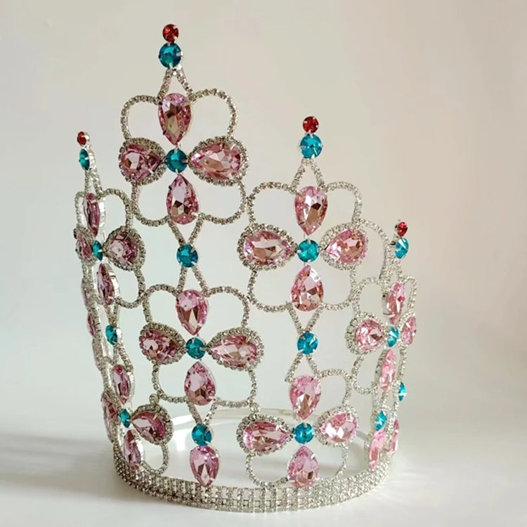 Large Tall Pageant Crowns High Quality Flower Queen Crown