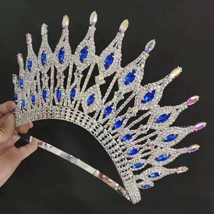 Beauty Queen crown Contoured Band Rhinestones Women Tiara For Pageant Or Party
