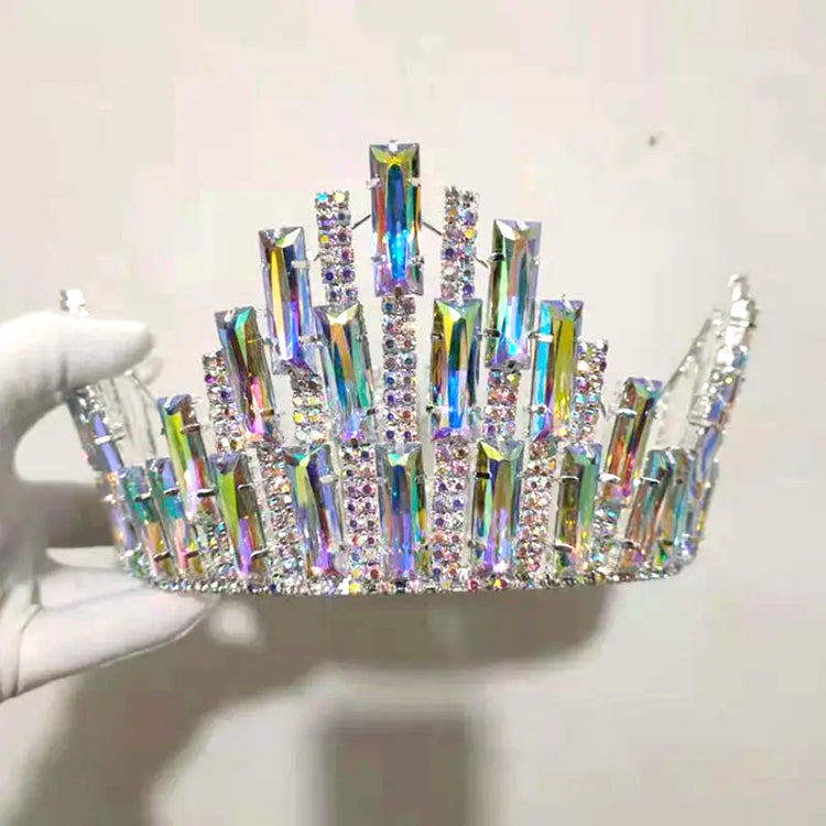 New Beauty Women Tiaras And Crowns Full Round  Pageant crown