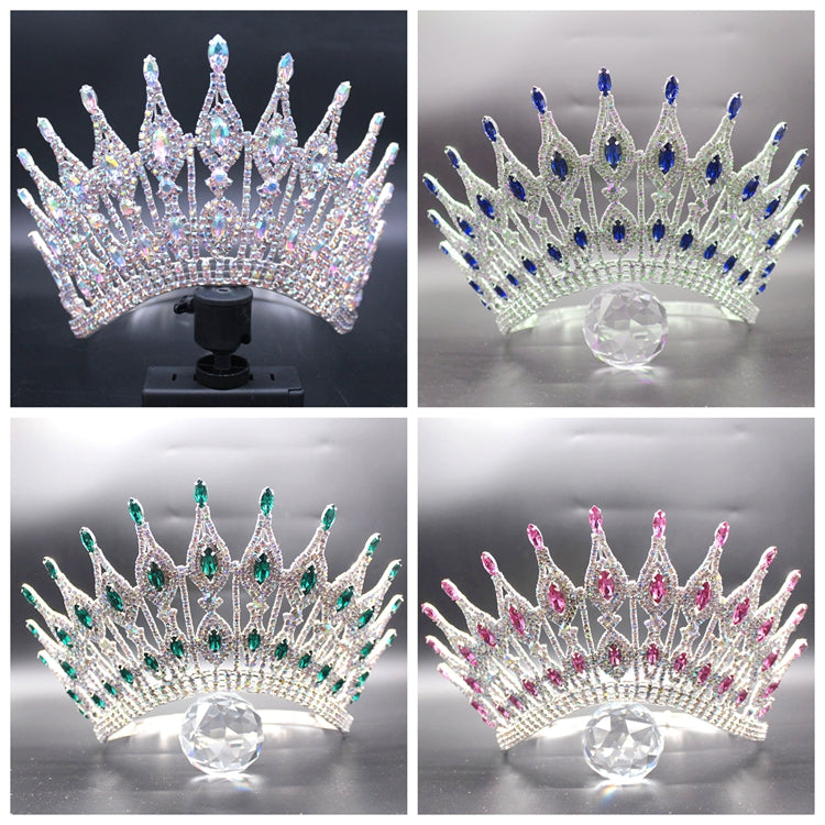 Gorgeous Rhinestone Pageant Crowns  Large High Quality Crystal Princess Tiaras And Crowns