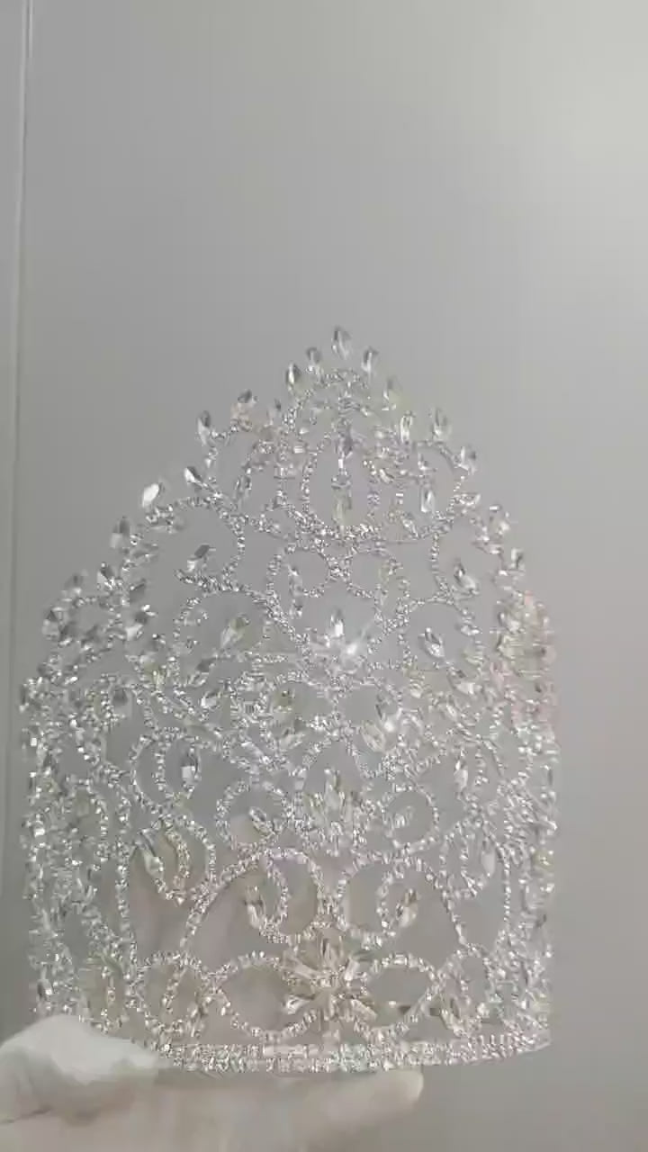 Large Tall Pageant Crowns For Women Queen Crown