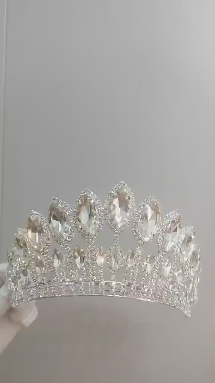 Comfort Band Crystal Tiara Beauty Queen Crown Birthday Party Headpiece