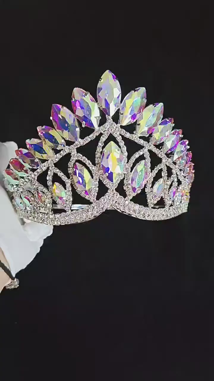 Luxury Bridal Tiara Beauty Crystal Crown Rhinestone Tiara Crown